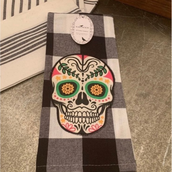 Eastwick “Sugar Skull” HALLOWEEN Tea Towels 8 - Picture 5 of 9